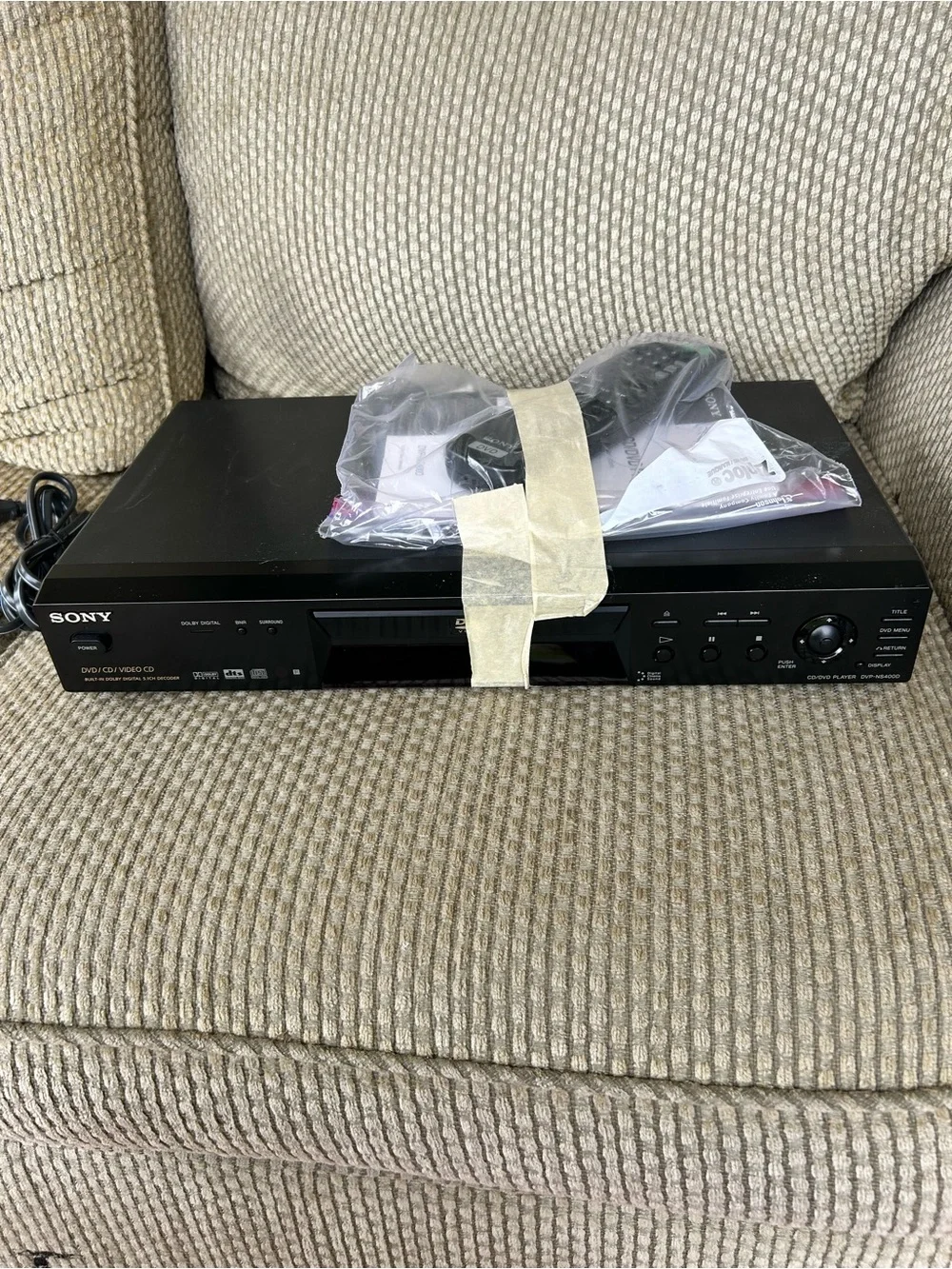 Sony Black DVD/CD Player with Remote and Manual Tested Works
